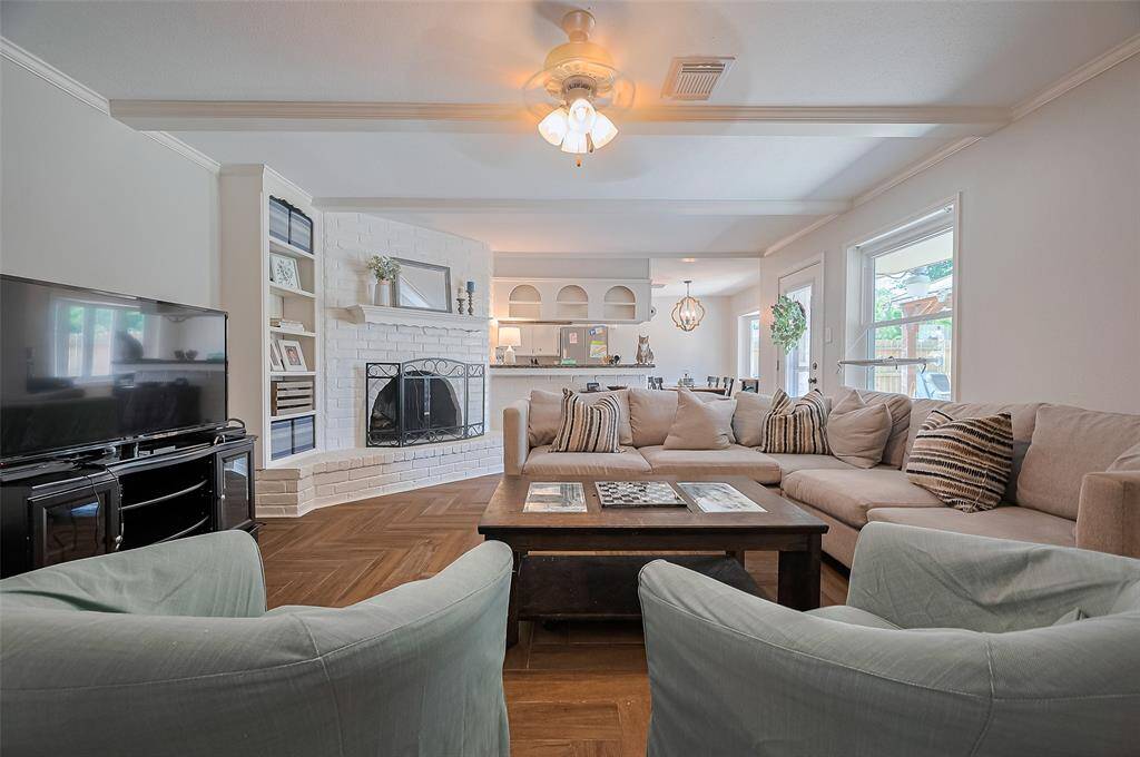 Kitchen is open to living room.