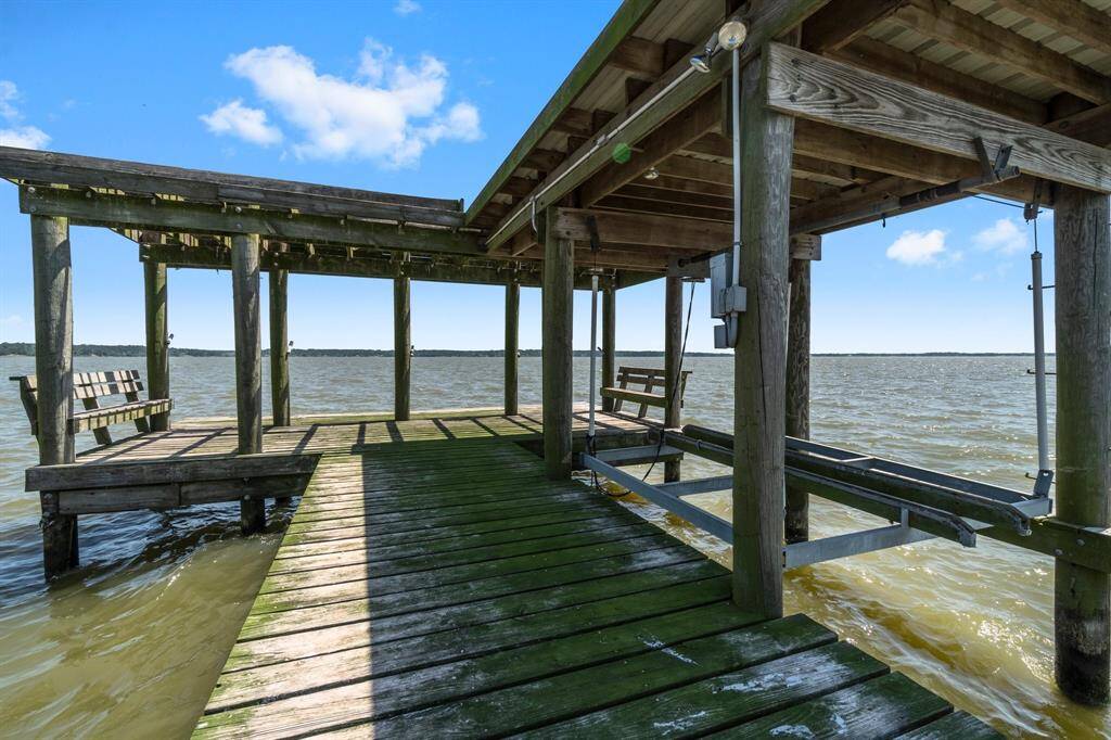 This boat dock is lighted for some great night fishing