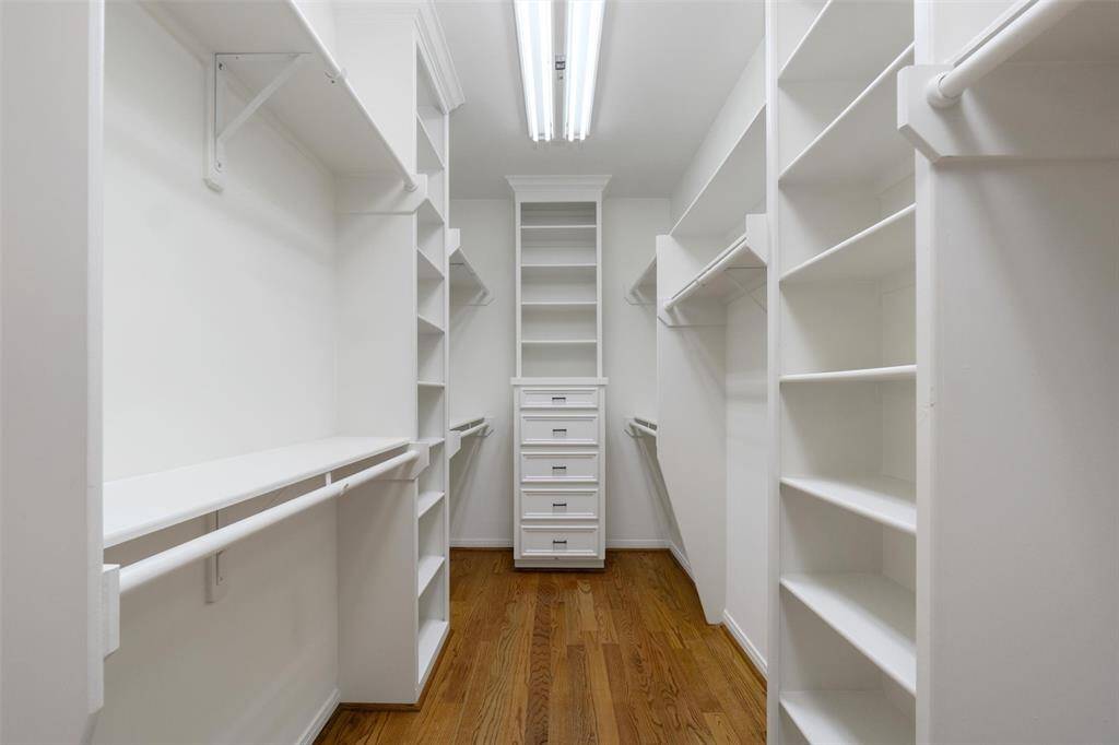 Custom closet in the primary en suite