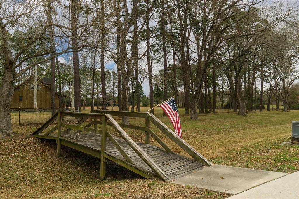 Charming bridge on property