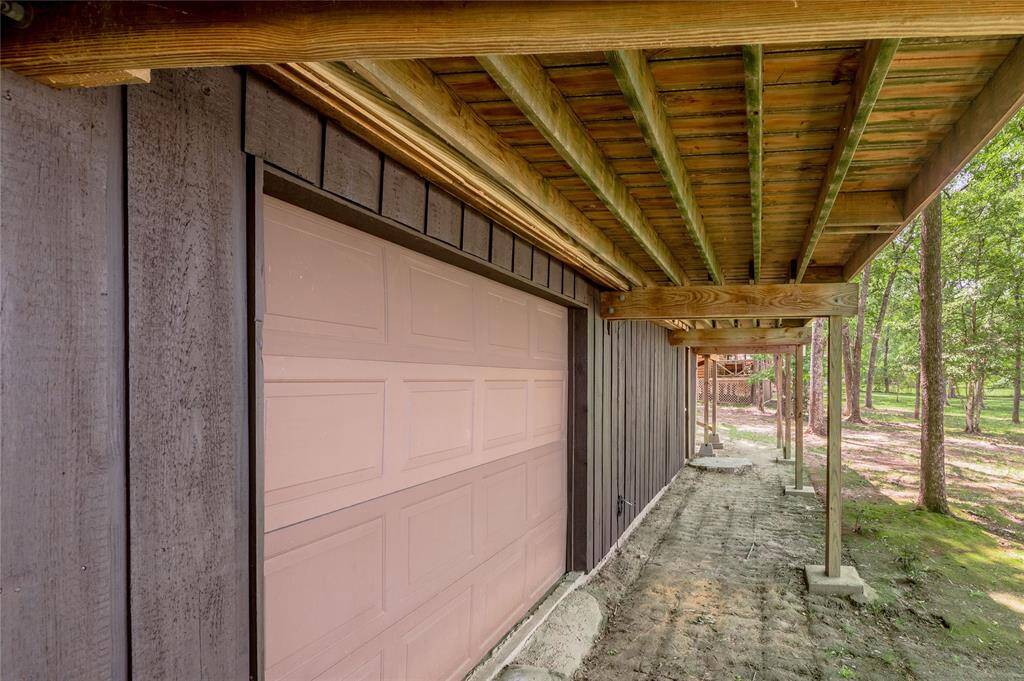 Roll up door and standard door to enter the storage area.