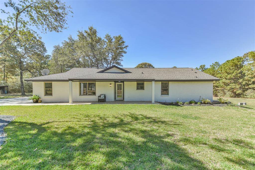 Welcome home to your Texas ranchette with covered font porch perfect for sitting and admiring the peace and tranquility of your acreage.