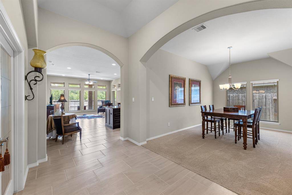 Architectural archways add to the charming character and taste of this home.