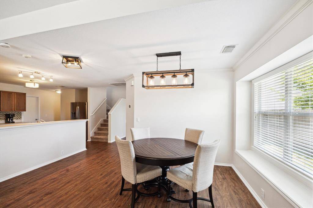 Breakfast area with window seat.