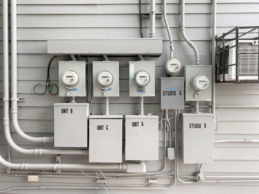 10 separate meters for assigned to each unit.