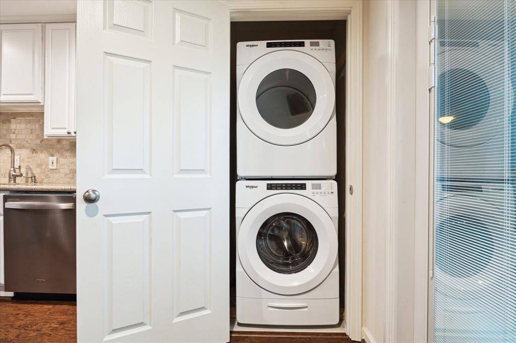 Full size washer dryer in the condo