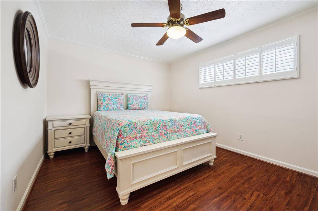No carpet in the home! Beautiful plantation shutters!