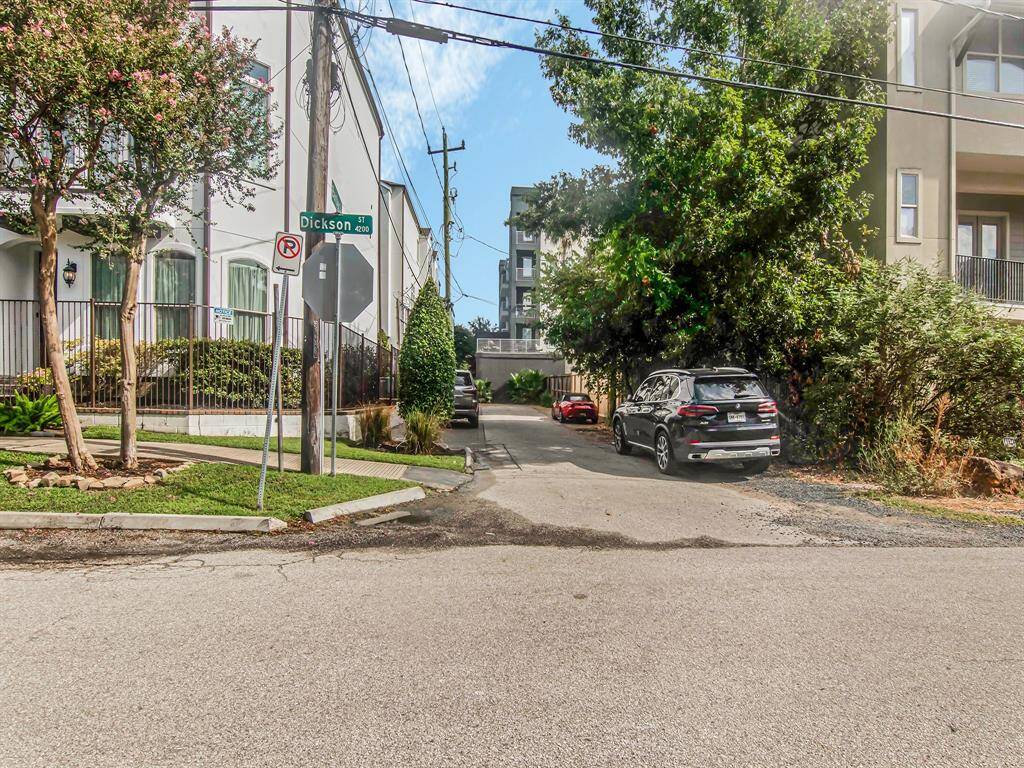 Side street for parking.