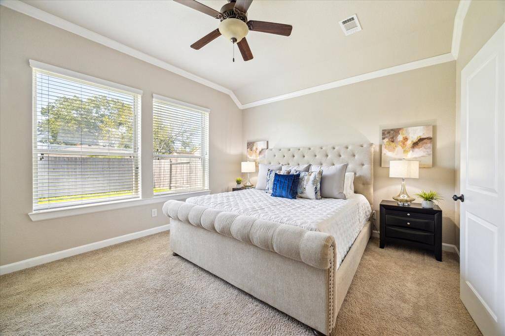 Primary bedroom, with King sized bed