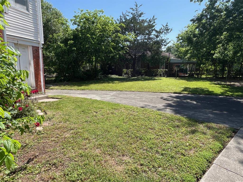 View across double lot