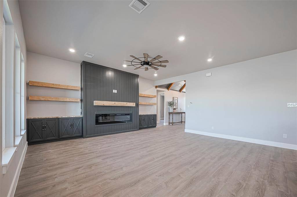 Living room with fireplace