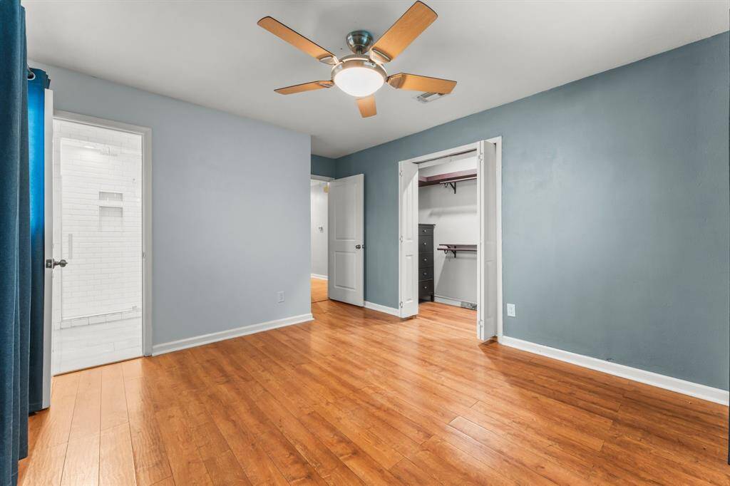 Spacious closet in the primary bedroom
