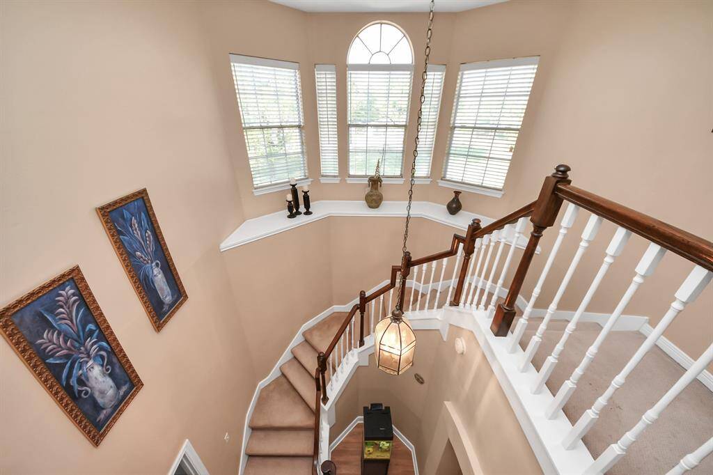 View of stairs from loft
