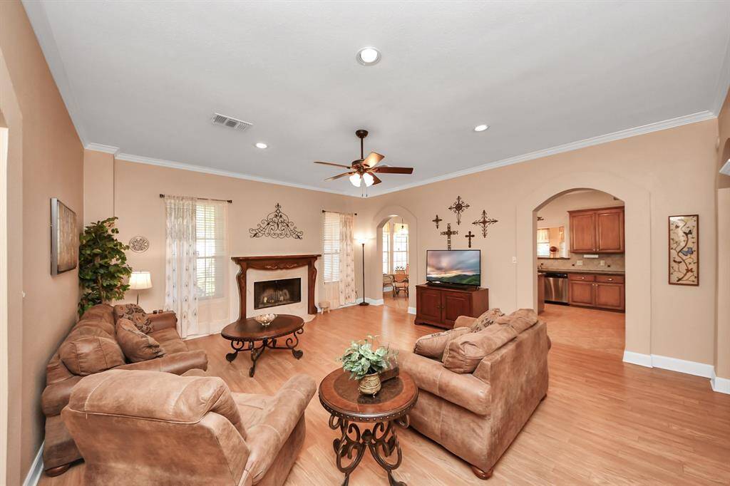 View of den facing the kitchen