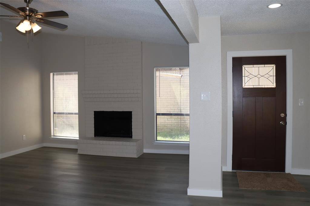 Living Room View from Courtyard Double Doors