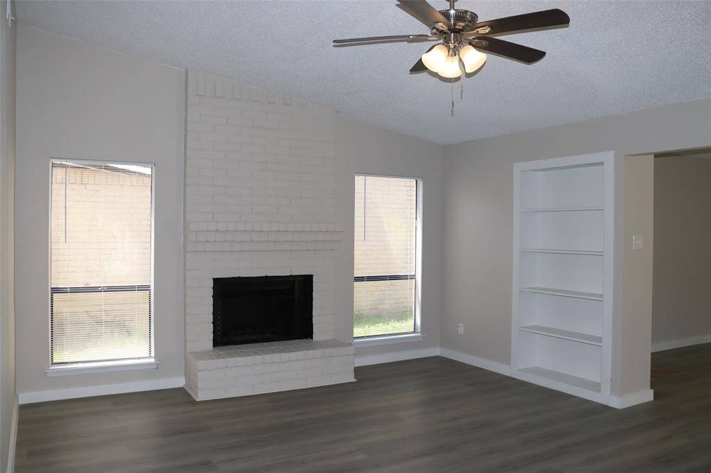 Living Room View with Gas Fireplace