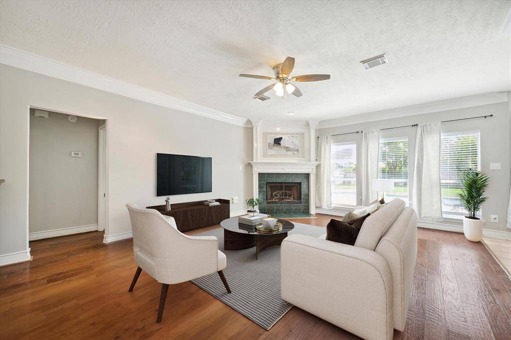 Living area open to kitchen