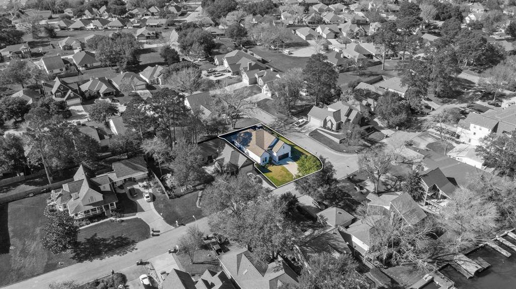 Ariel view of the home lot.