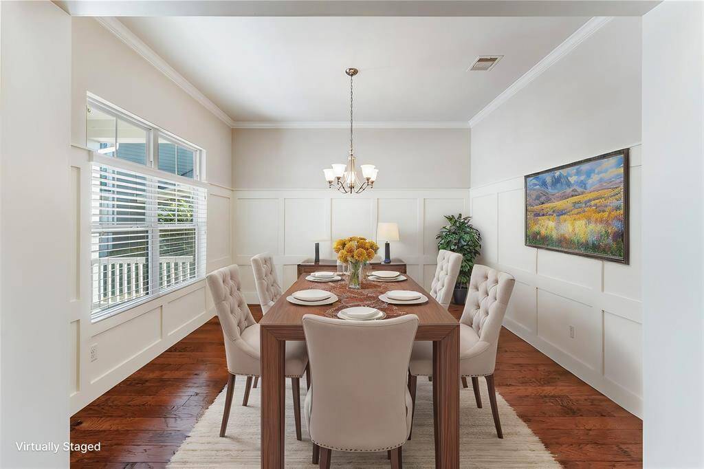 Virtually Staged Dining room