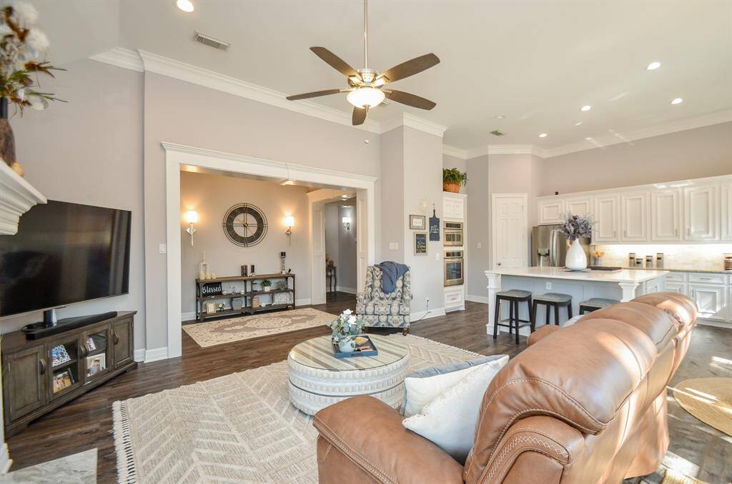 Open concept family room and kitchen