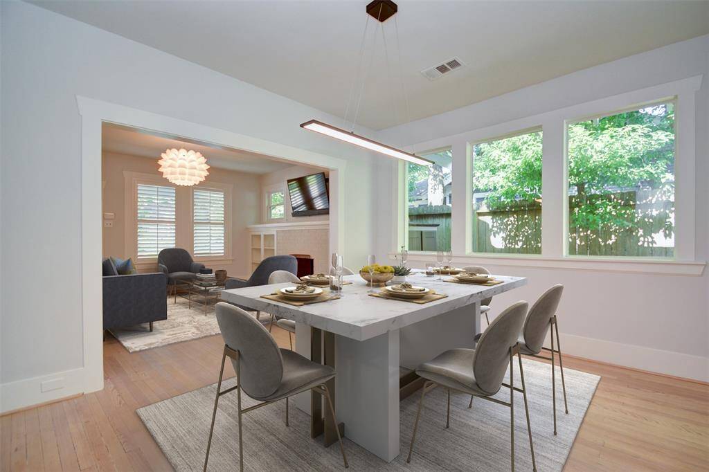 The dining room.