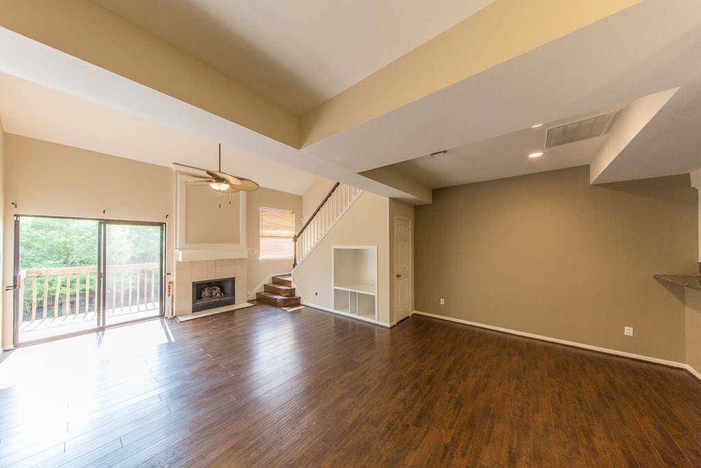 spacious open concept living space open to the second floor