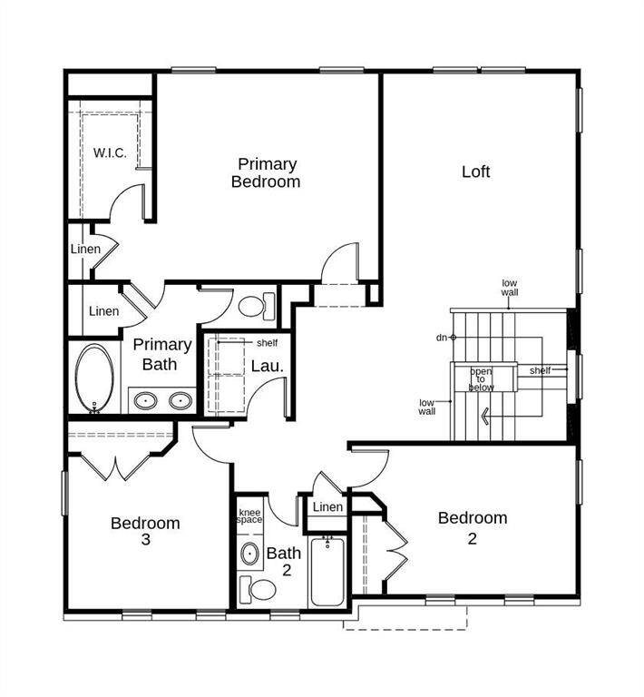 This floor plan features 3 bedrooms, 2 full baths, 1 half bath and over 2,000 square feet of living space.