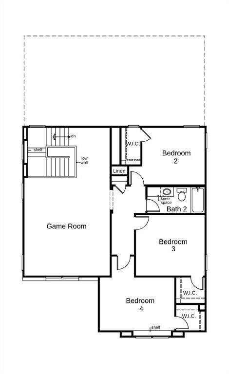 This floor plan features 4 bedrooms, 2 full baths, 1 half bath and over 2,500 square feet of living space.