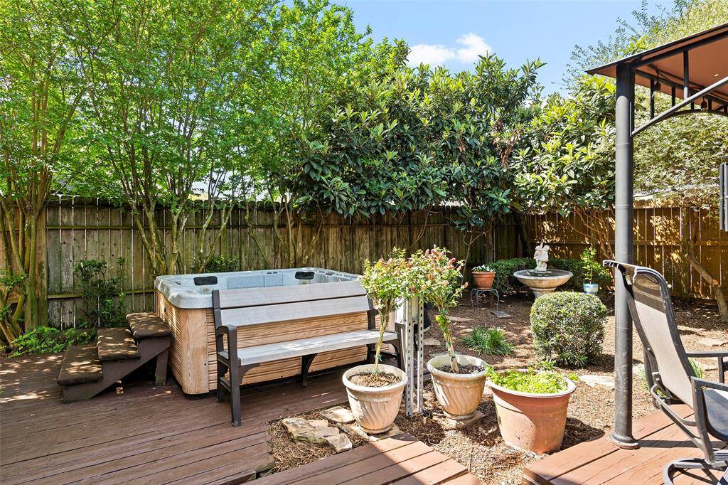 Relax in your outdoor hot tub.