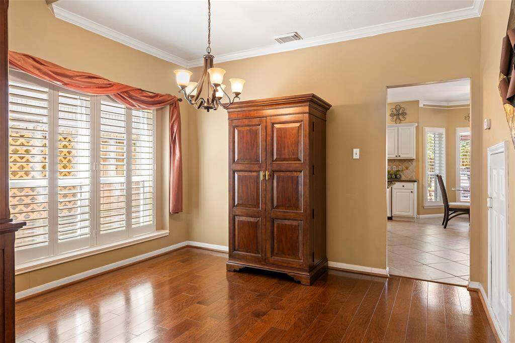 Plenty of natural lighting with double pane windows and plantation shutters.