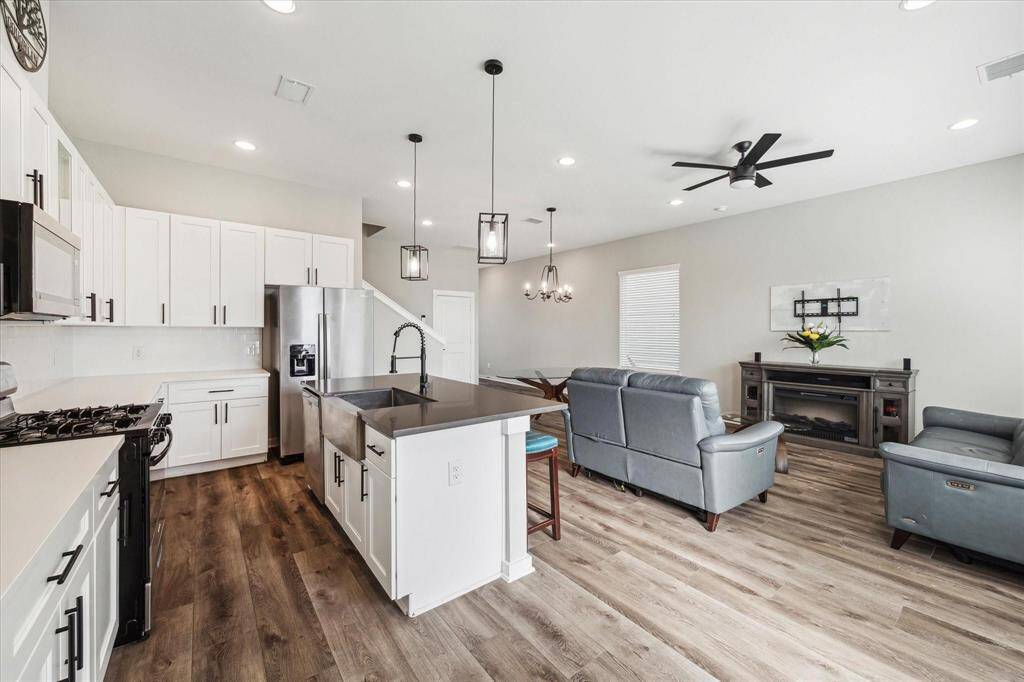 Kitchen/Living/Dining Open floor plan, first floor.