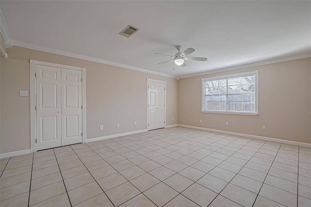 The living area is filled with lots of natural light and extra storage space.