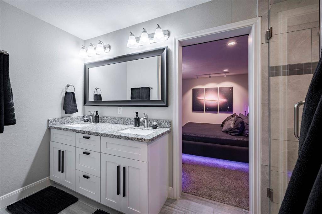 Redone bathroom w/ seamless glass shower door