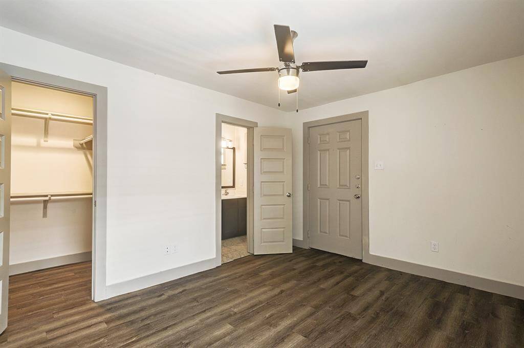 SMALLER FOURPLEX -Bedroom with bathroom...and large walk-in closet!