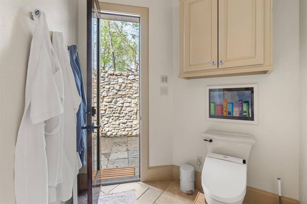 With an access to your own outdoor shower