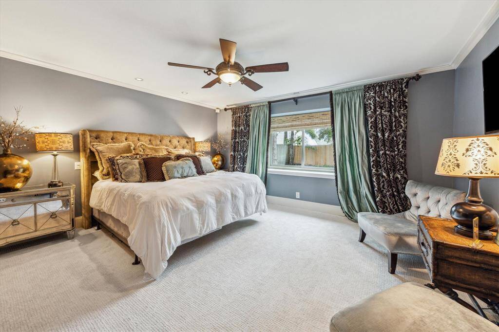 Primary bedroom with 2025 carpet