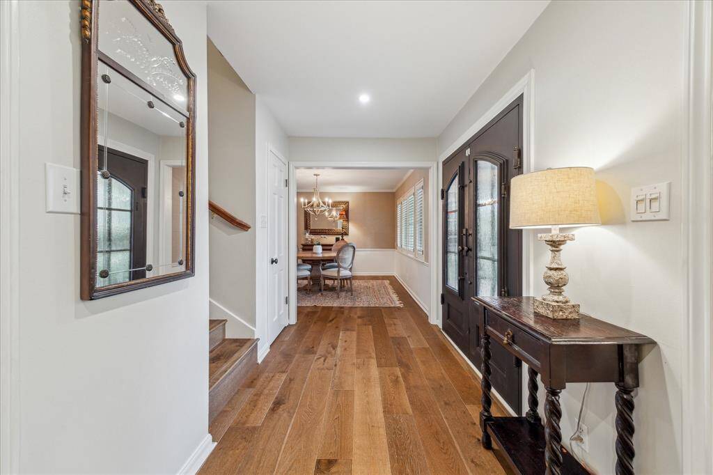 Entry way with engineered hardwoods