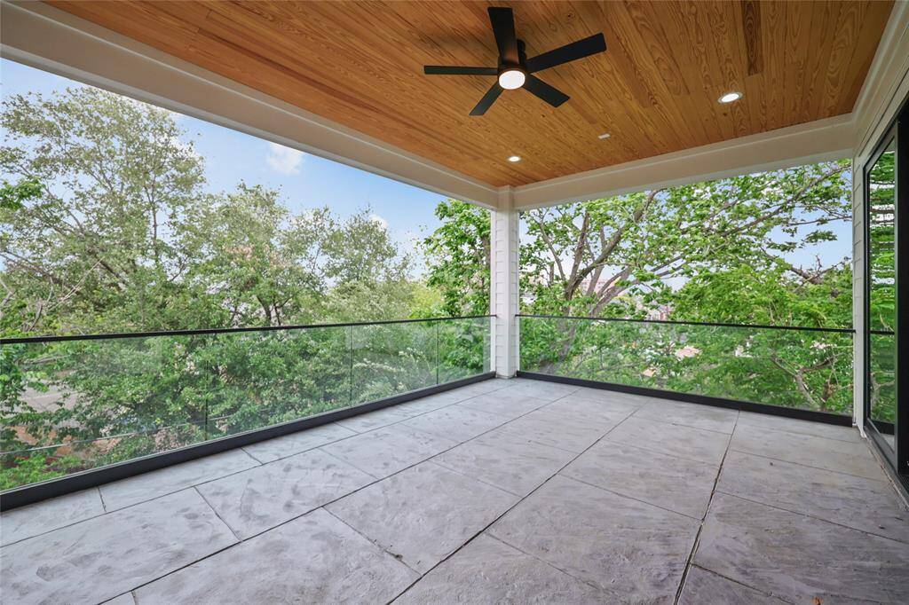 Your private covered balcony with gas and water hookups. *Photo shown is of the model home. Finishes and selections may vary.