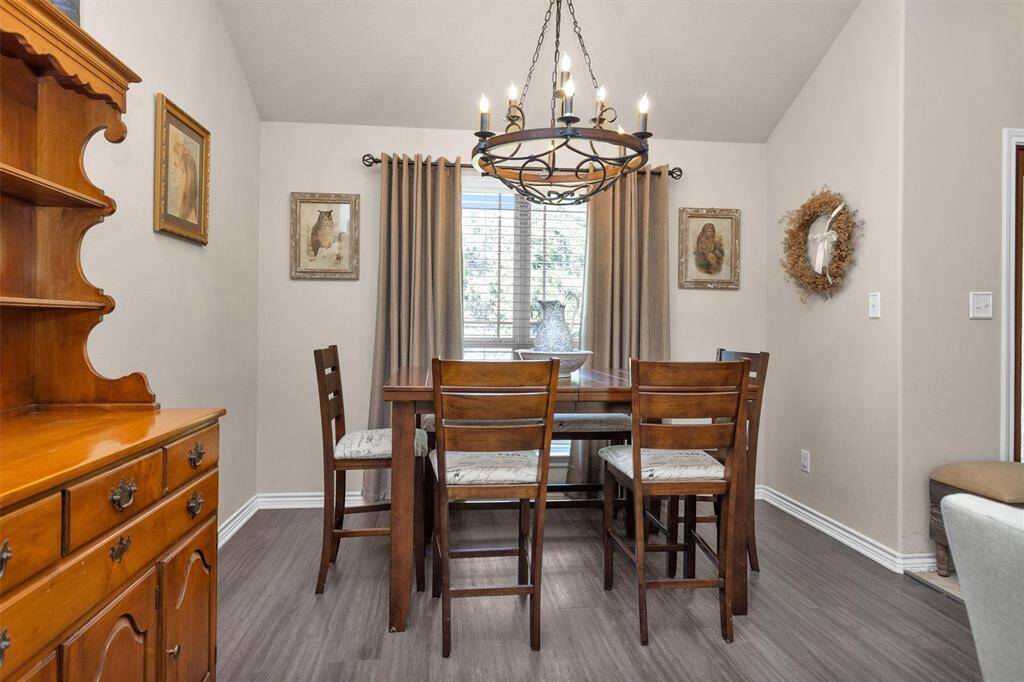 Dining area situated in the front of home.