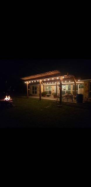 Welcome home.  Beautiful even at night.