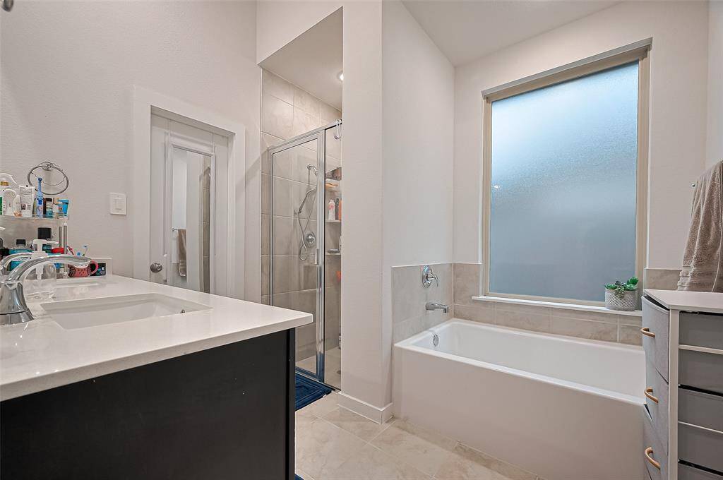 Primary Bathroom with double vanity.