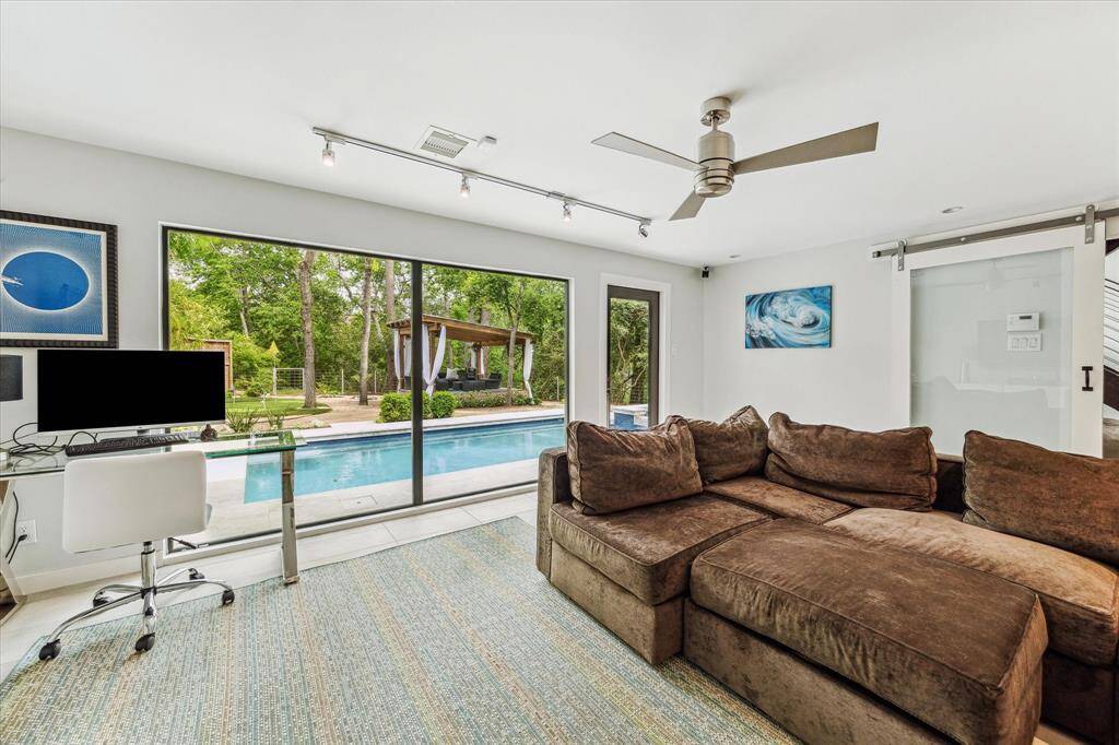 Large playroom on opposite side of house is a great retreat for kids of all ages.