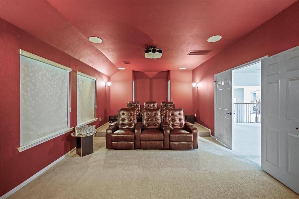 This home features a cozy media room perfect for movie nights.