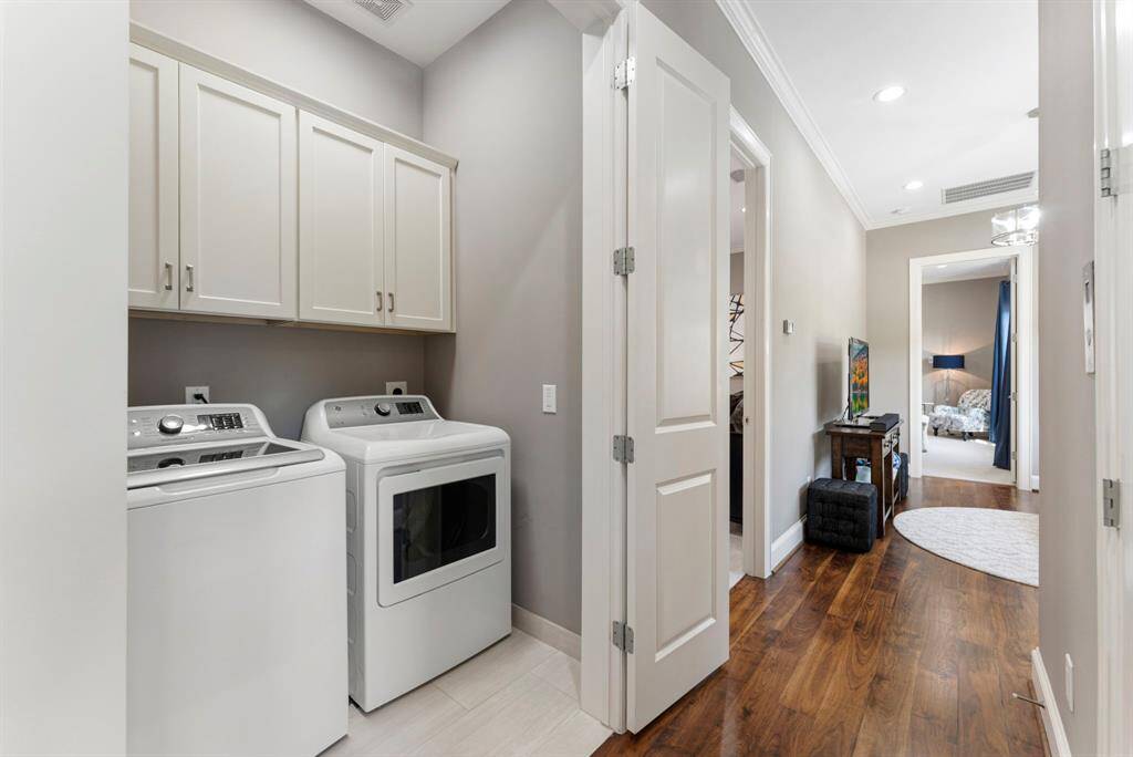 Conveniently located second-floor utility room.