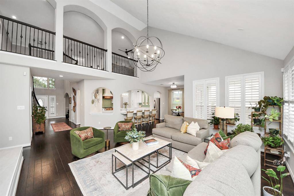 In the ideal setting for the true plant person, the two full walls of windows with plantation shutters allow for tons of light in, but only direct sunlight at sunrise.