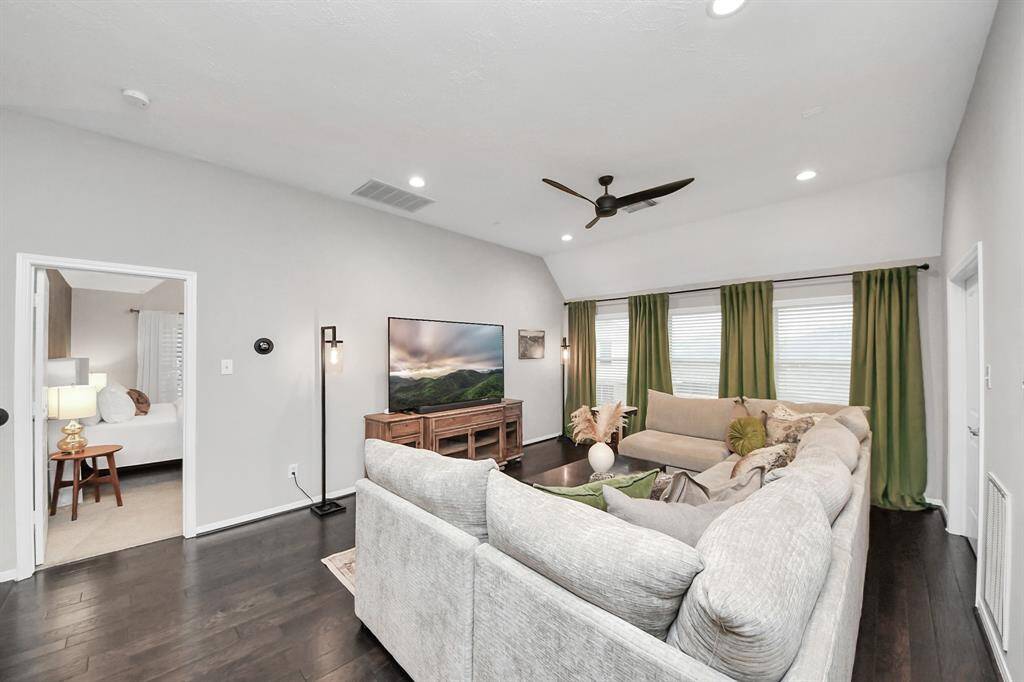 As far as the space between, the expansive game room space upstairs makes for a wonderful retreat from your own retreat