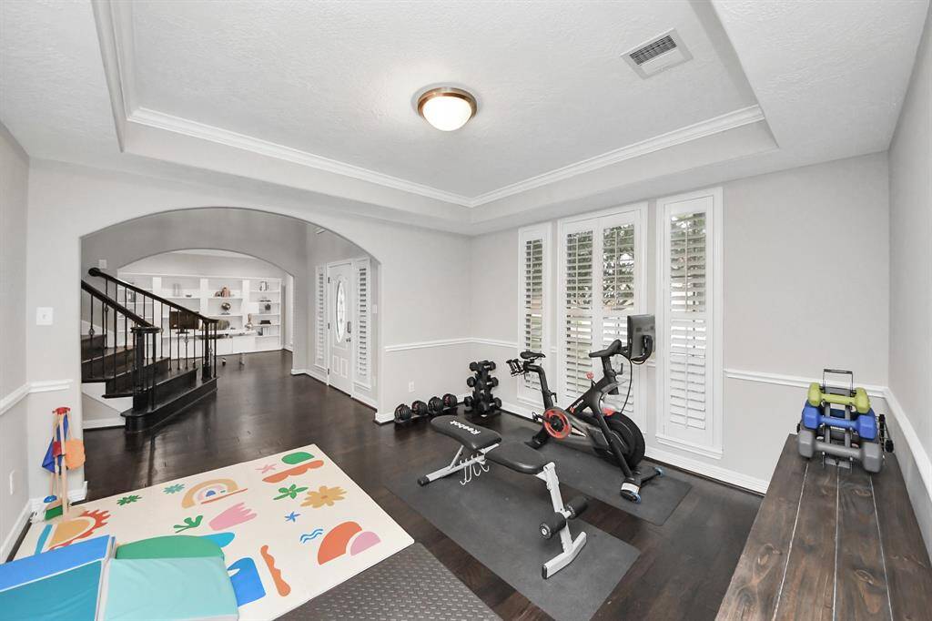 The second flex space currently serves as the playroom space…