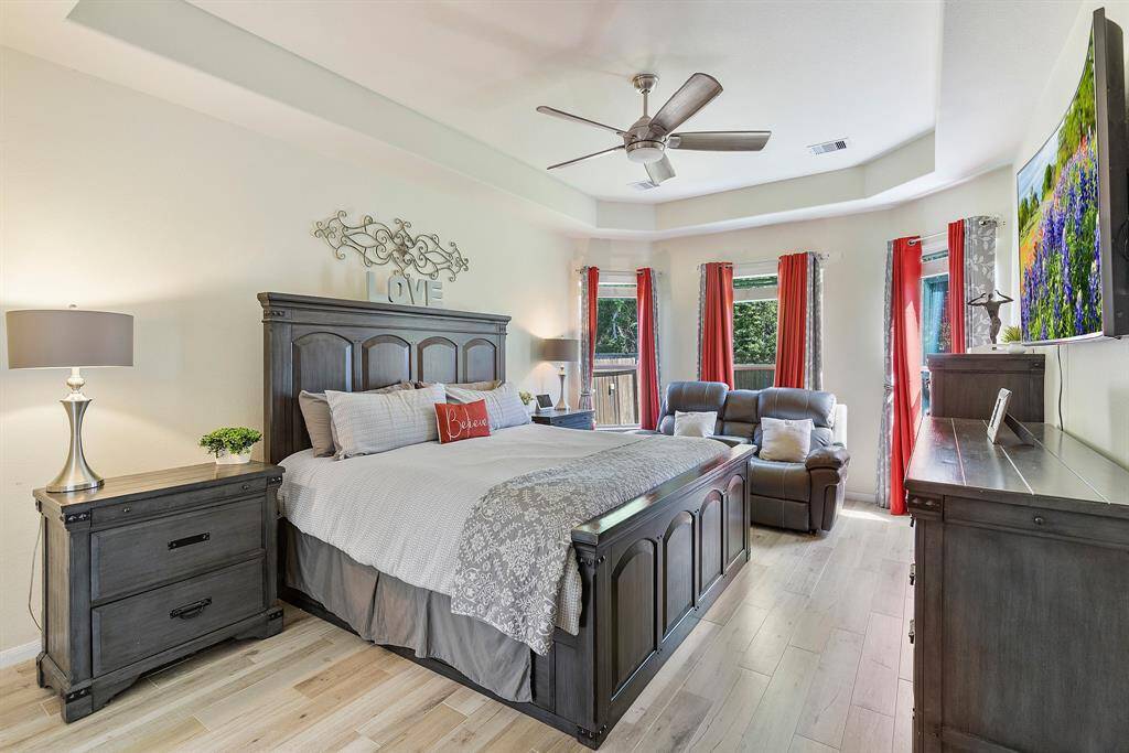 Spacious Primary, with Recessed Ceiling & Bay Window