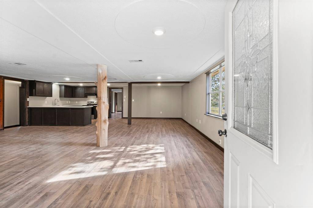 Open living/dining/kitchen