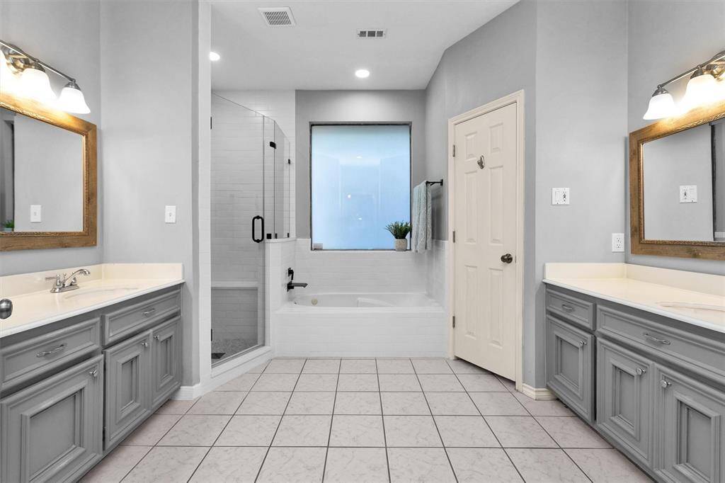 Updated primary bathrooms